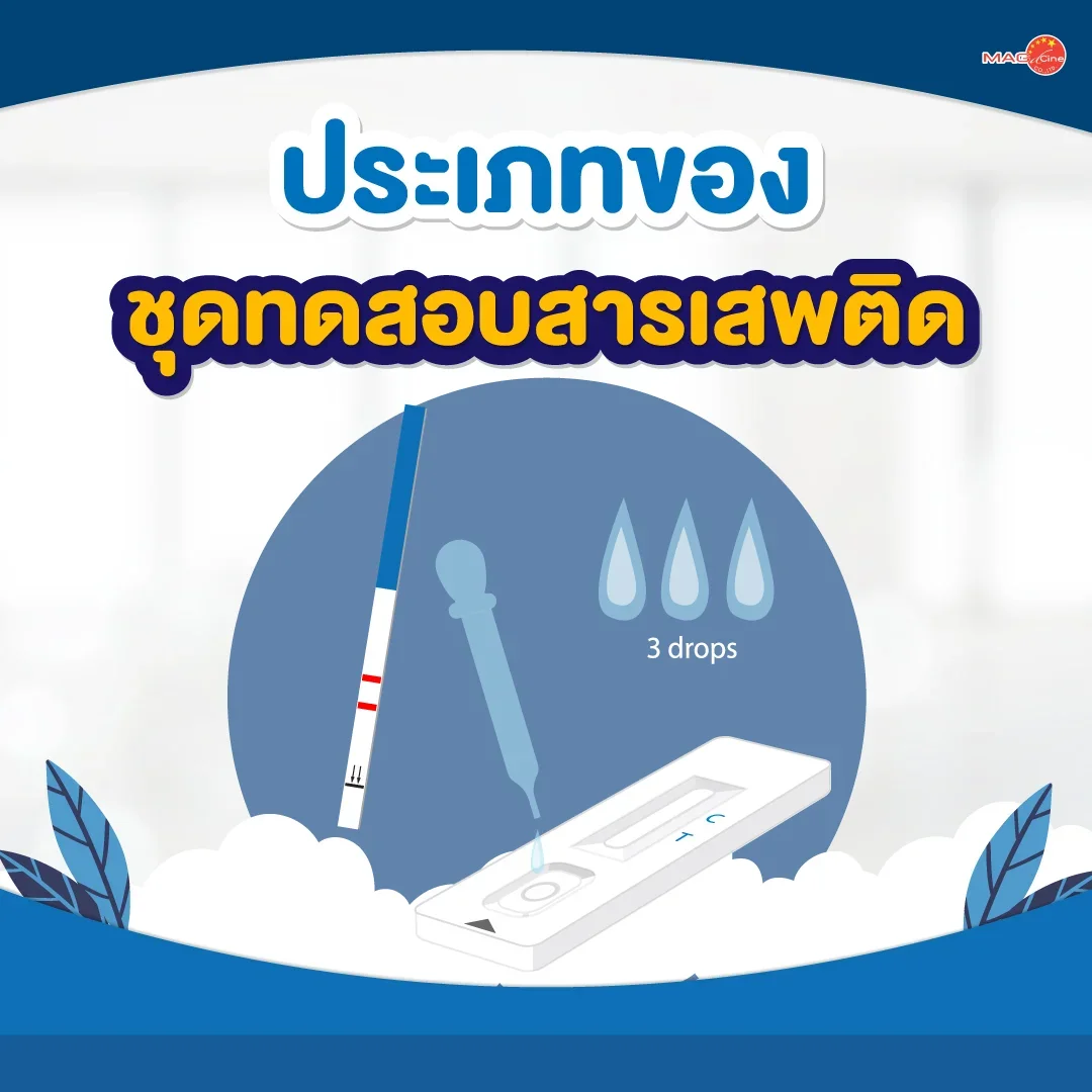 ชุดตรวจสารเสพติด ที่ตรวจสารเสพติด ชนิดจุ่ม ชนิดหยด เครื่องมือทางการแพทย์ 105 ประเภทของชุดทดสอบสารเสพติด